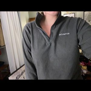 Gray Columbia Quarter Zip up Fleece